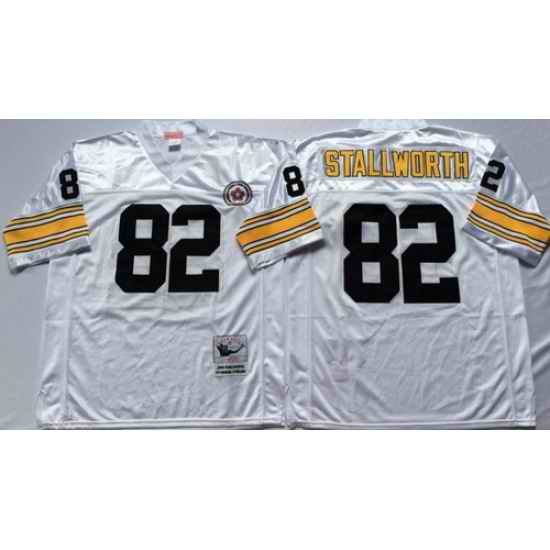 Mitchell And Ness Steelers #82 82 John Stallworth white Throwback Stitched NFL Jersey